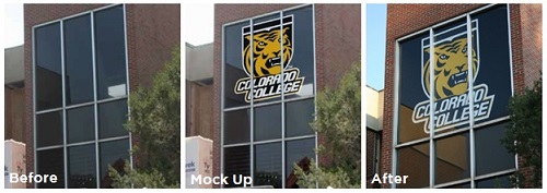 Colorado College window graphics