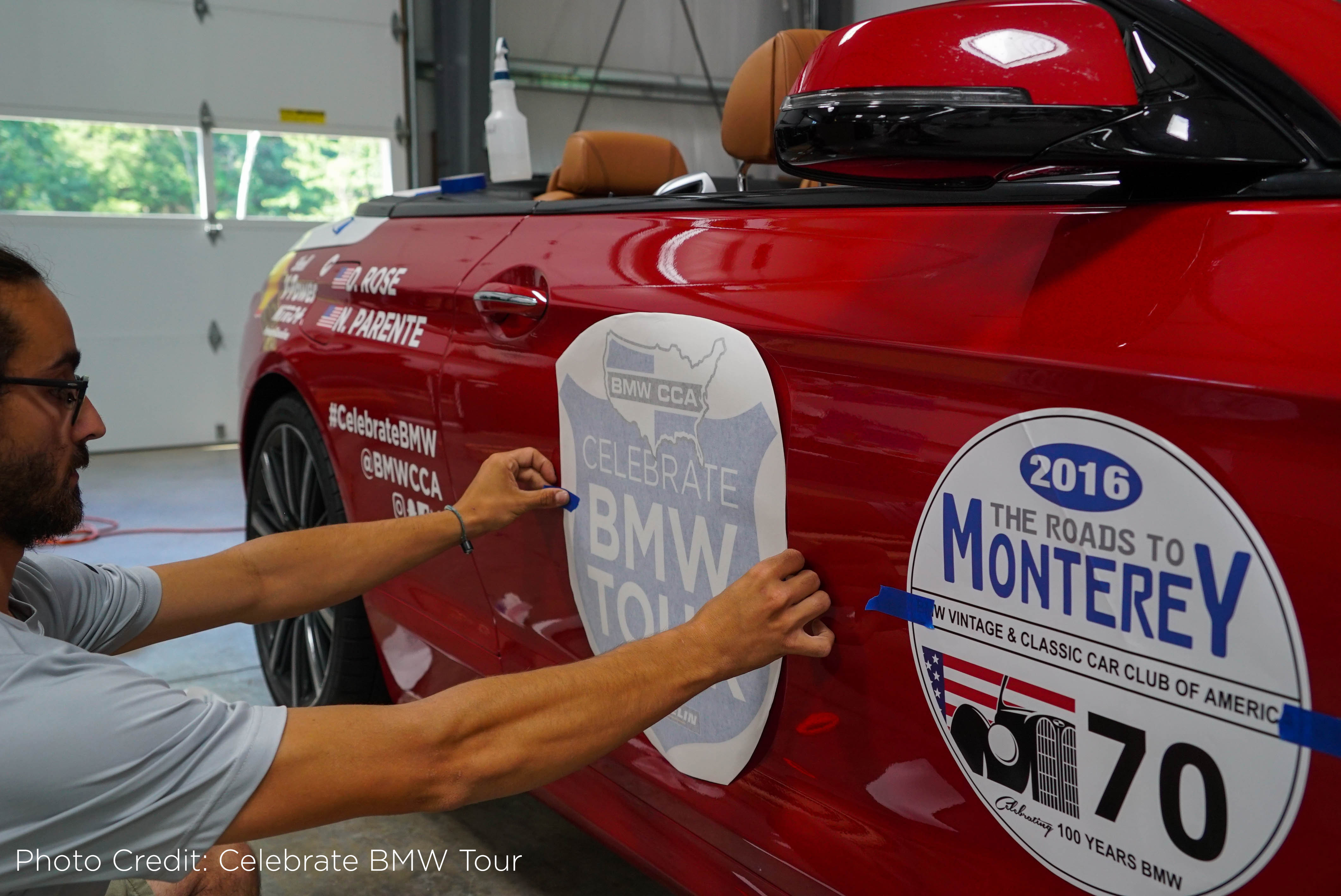Celebrate BMW Tour Vehicle Graphics Installation