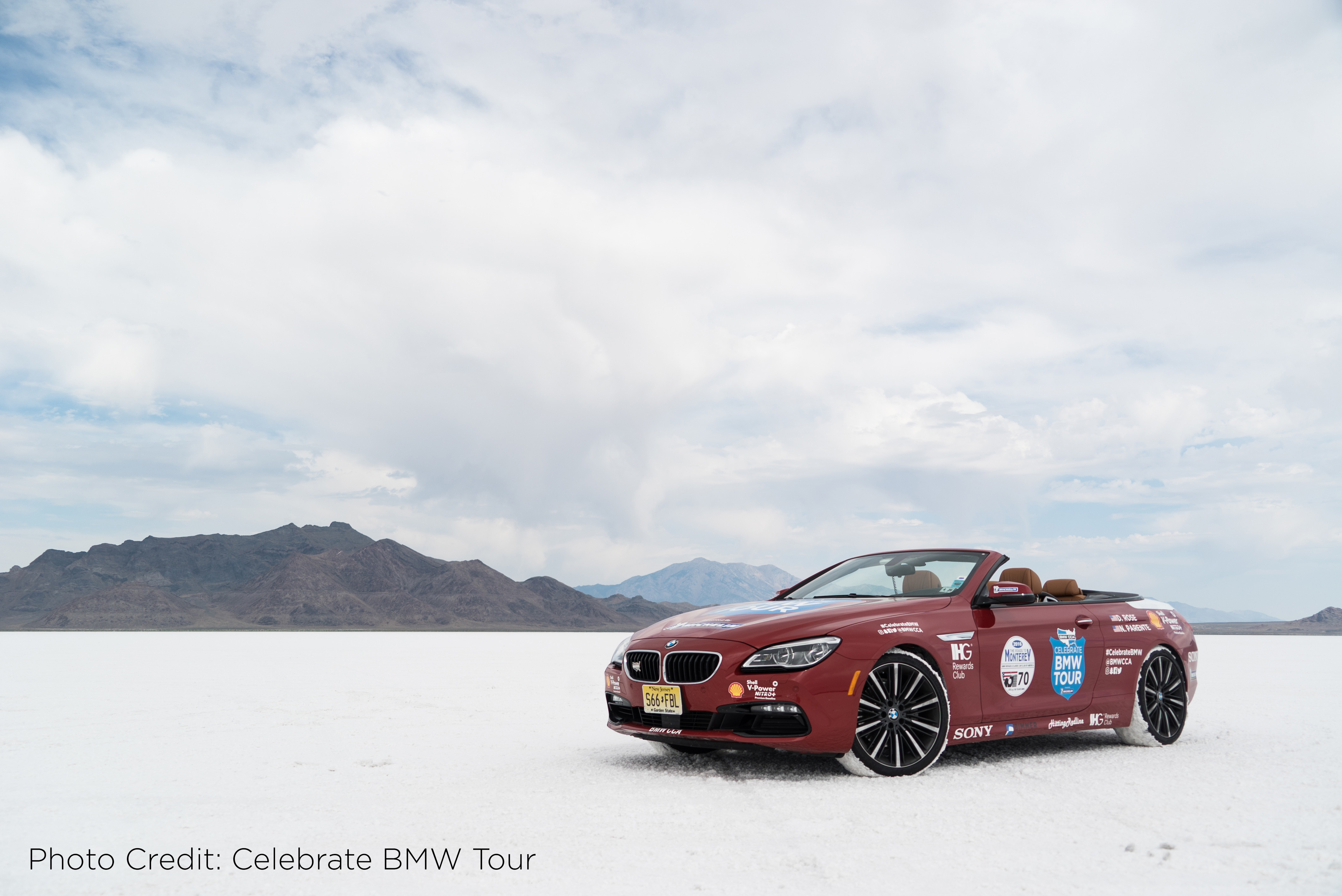 Celebrate BMW Tour Vehicle Graphics Salt Flats