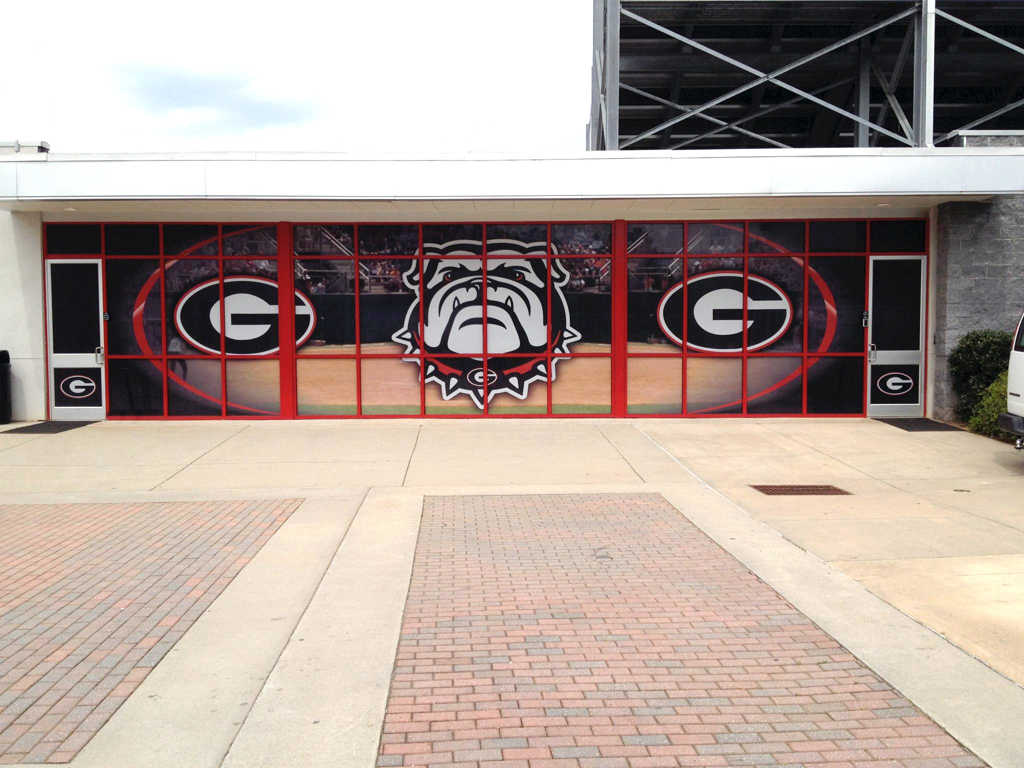 University of Georgia adhesive window wrap