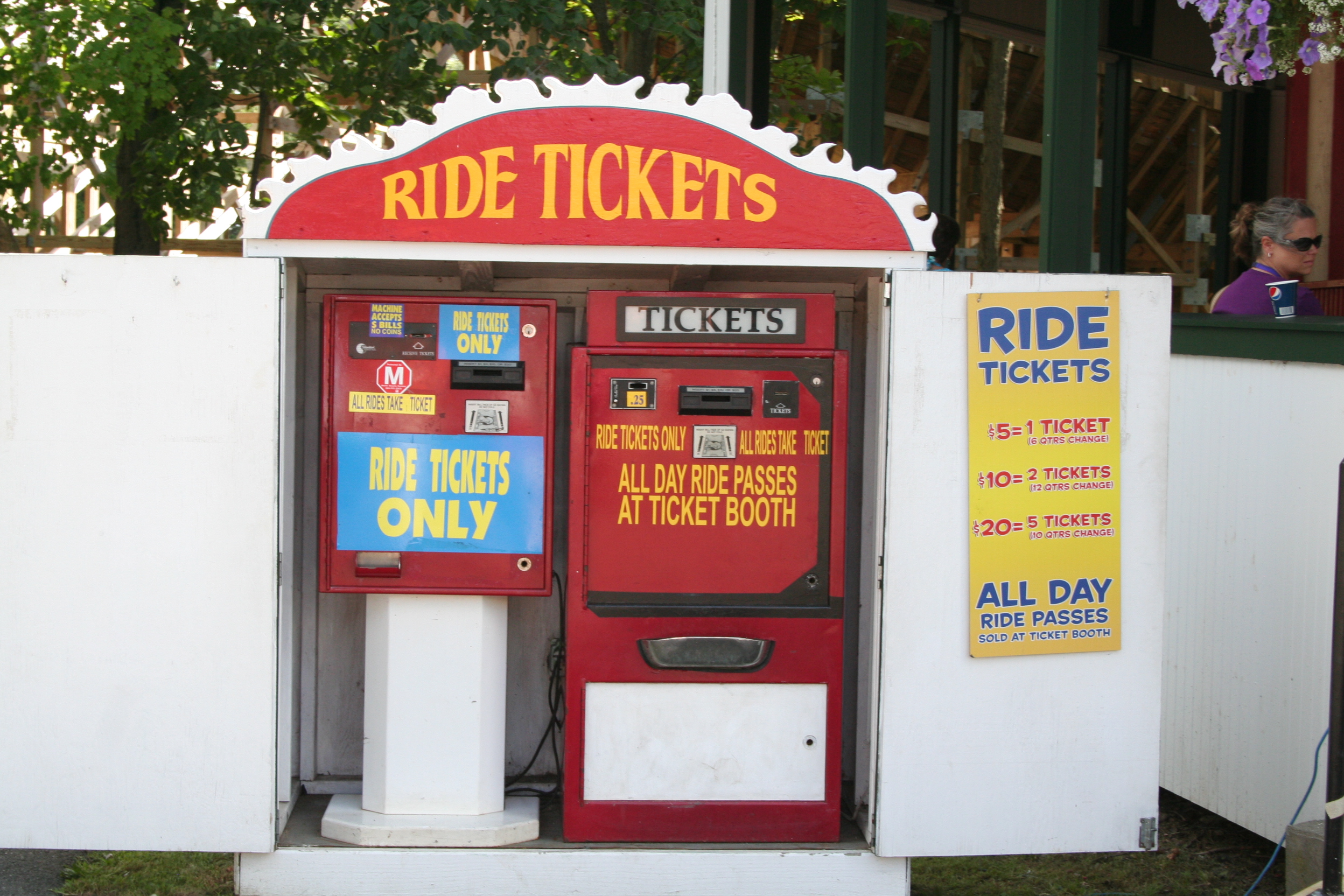 Amusement Park Ticket Kiosk Signage