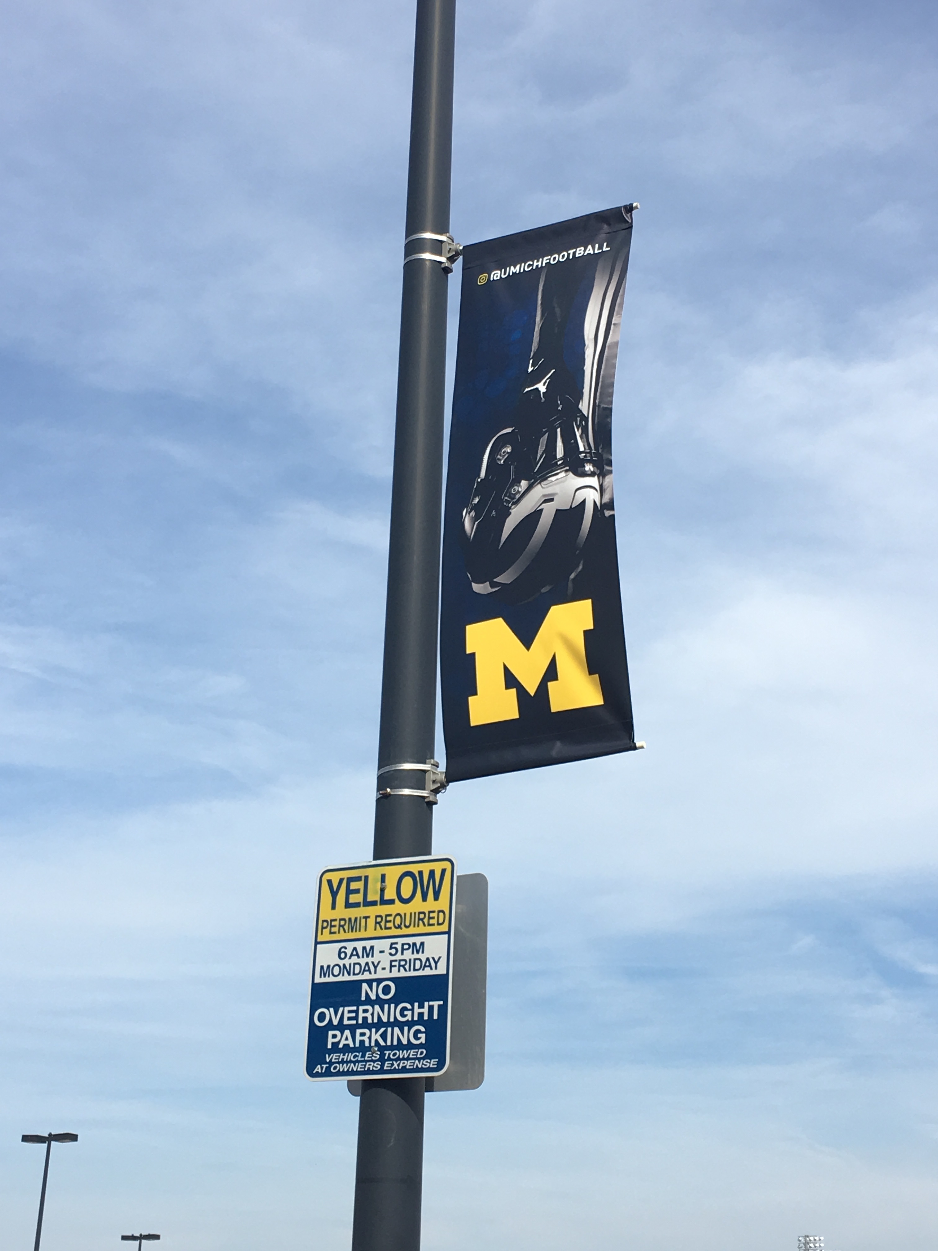 University of Michigan Parking Lot Pole Banner