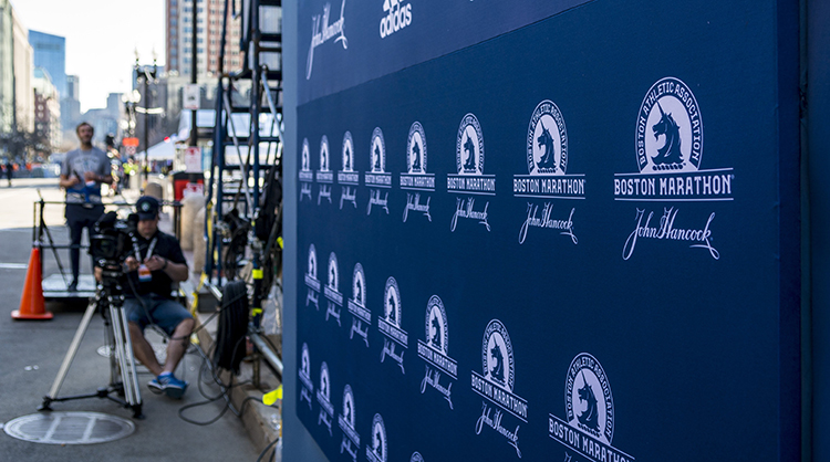 Boston Marathon Finish Line Media Backdrop