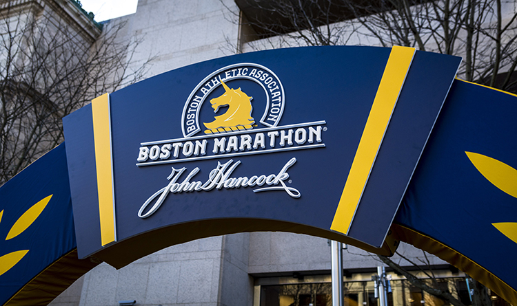 Boston Marathon Podium Dimensional Sign