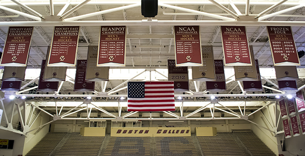 Boston College Championship Banners in Conte Forum