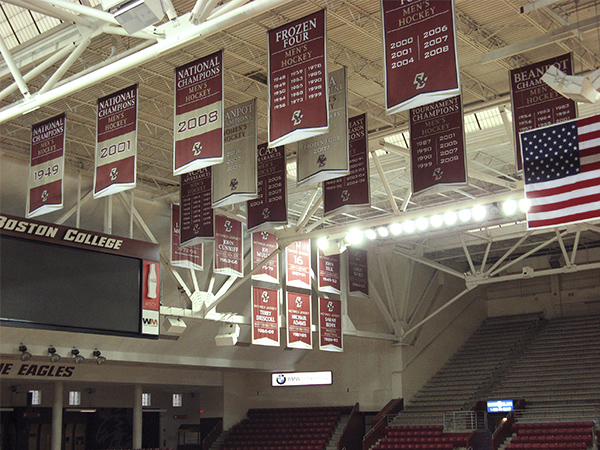 Boston College NCAA Championship Banners