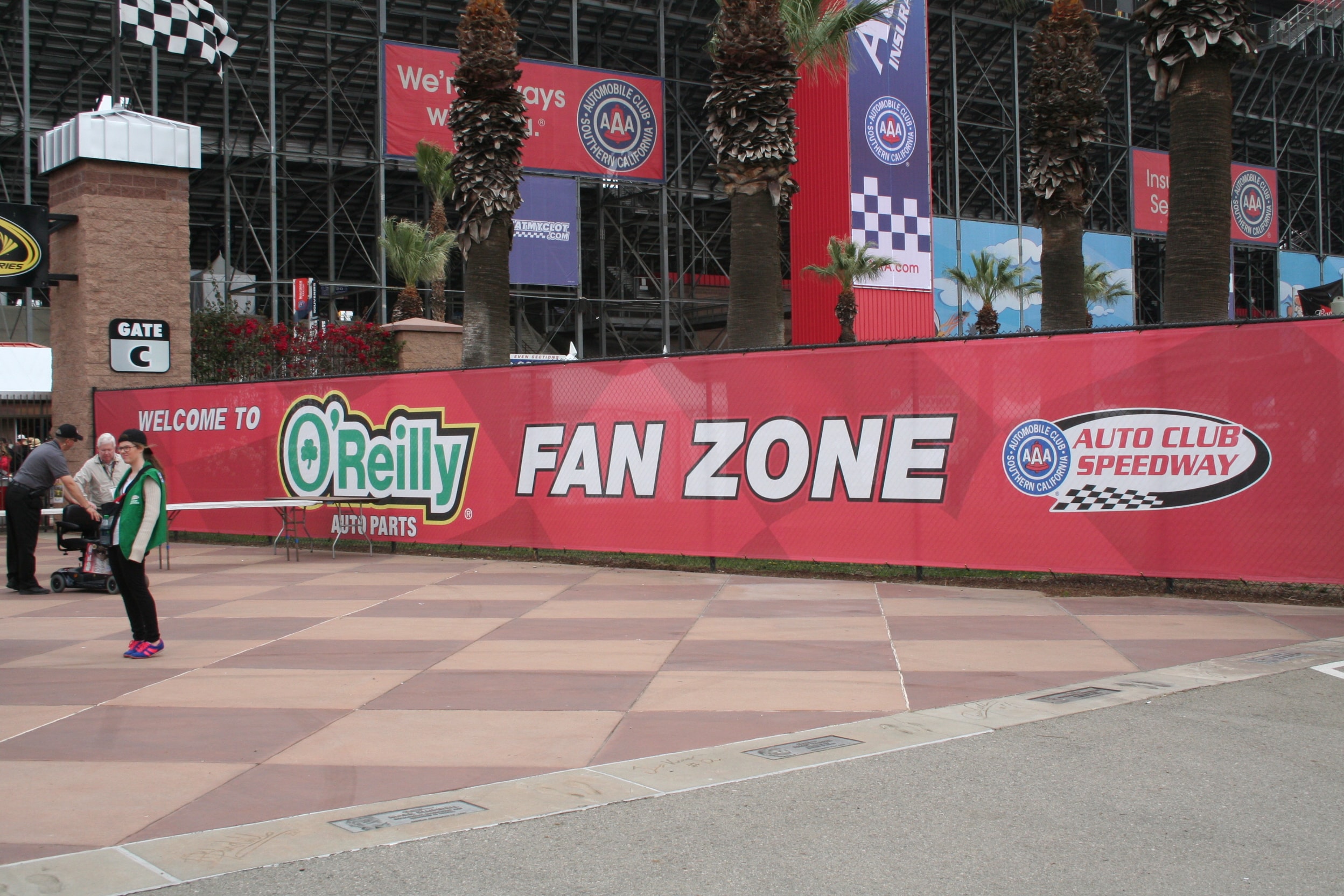 Auto Club Speedway - O'Reilly Fan Zone Mesh Windscreen
