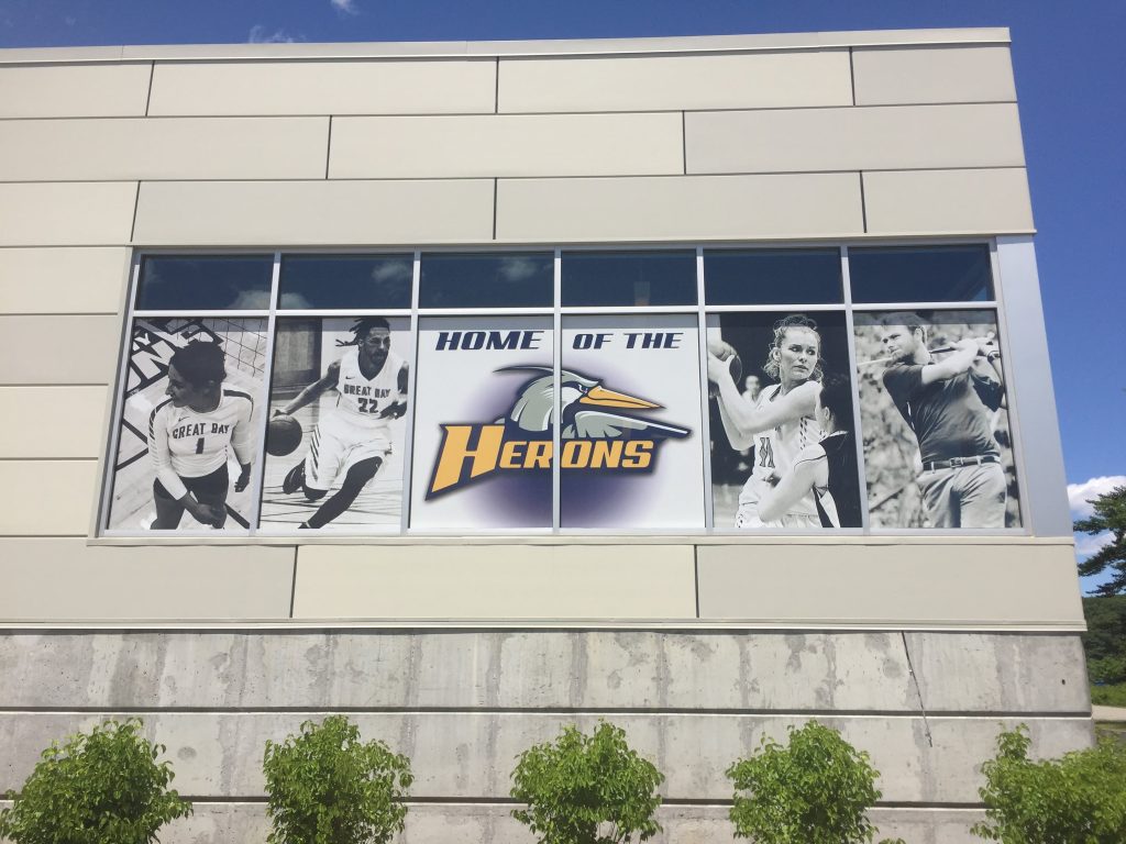 Great Bay Community College - Window Graphics Gym Exterior