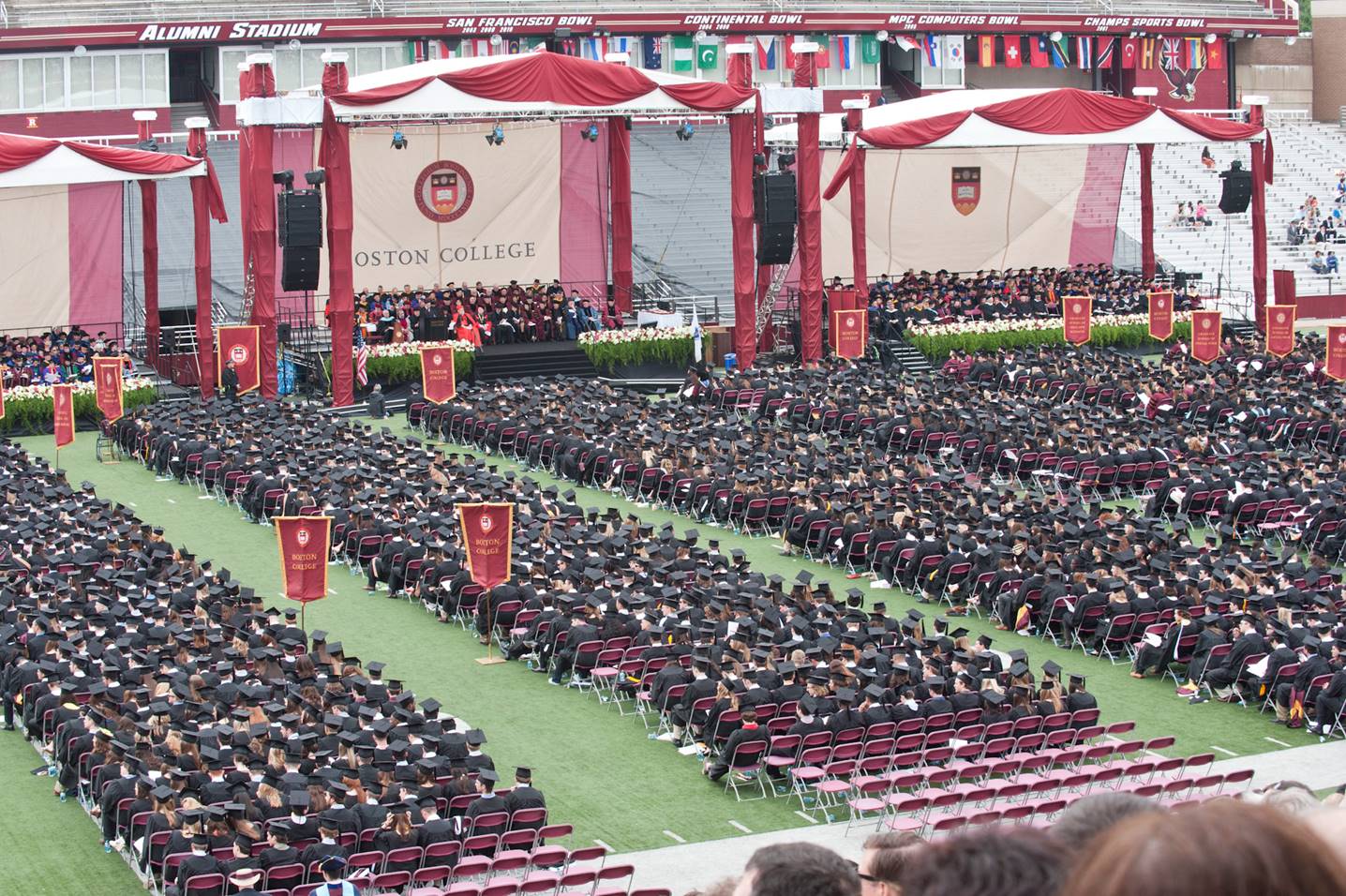 Boston College Custom Commencement Backdrop Banners