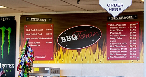 Concession stand signs