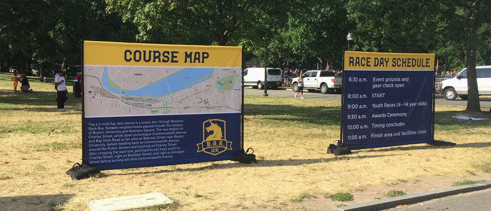 BAA half marathon vinyl banner event signage