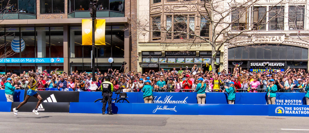 boston marathon temporary event signage