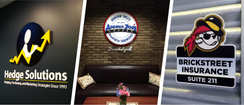 dimensional signs collage