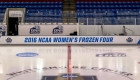UNH frozen four temporary signage