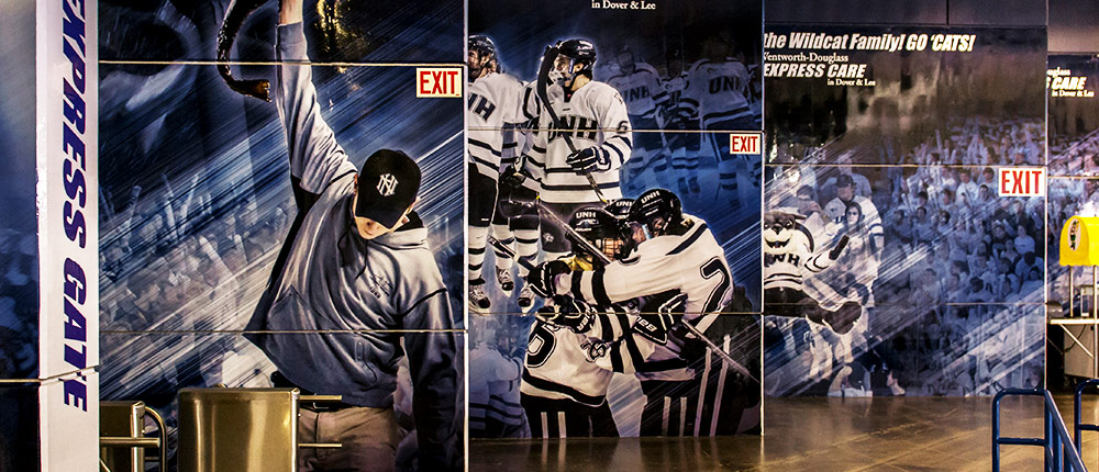 UNH adhesive wall mural