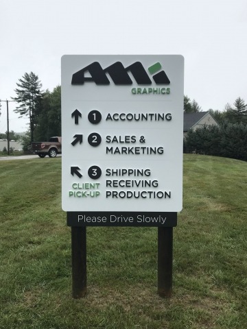 AMI graphics wayfinding signage
