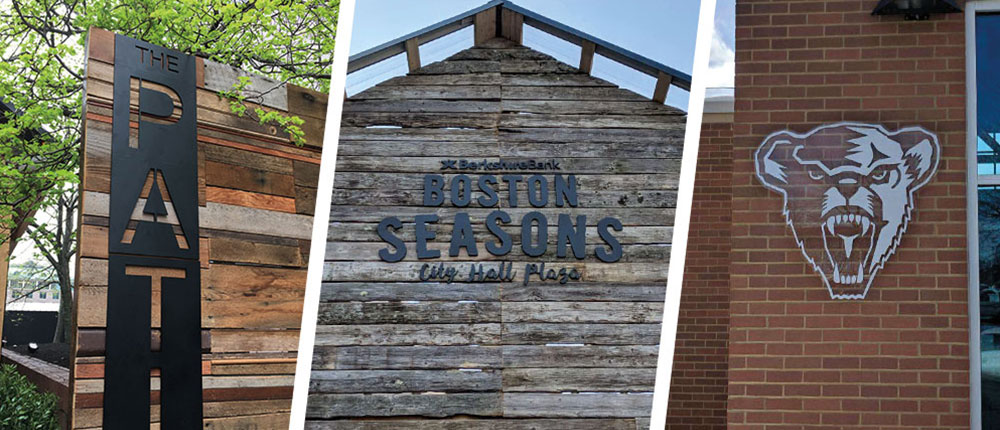 dimensional signage collage