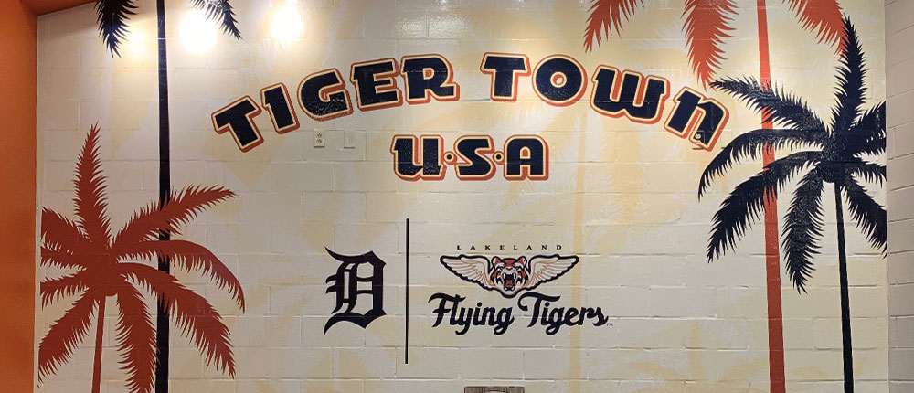 lakeland flying tigers adhesive wall mural