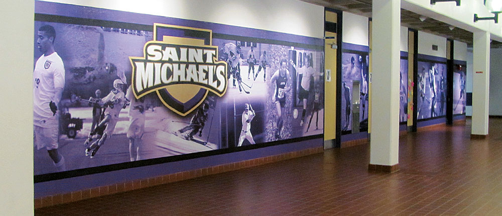 saint michael's adhesive wall mural