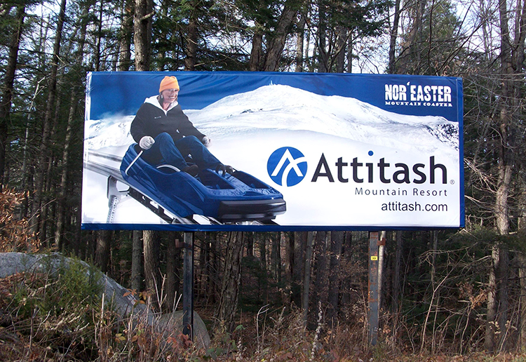 attitash mountain billboard advertising