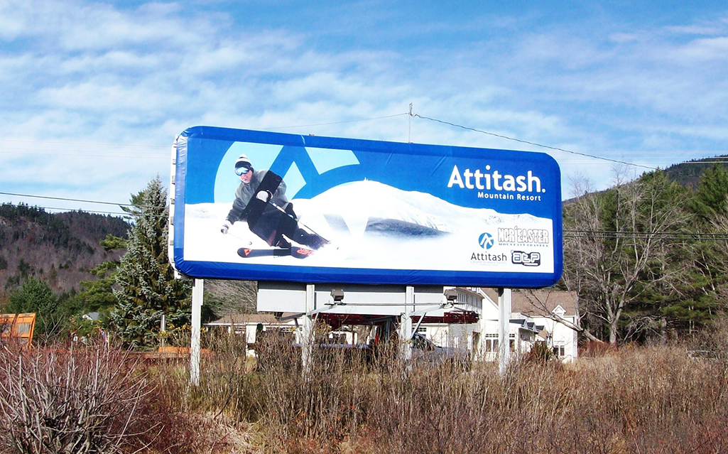 Attitash mountain billboard