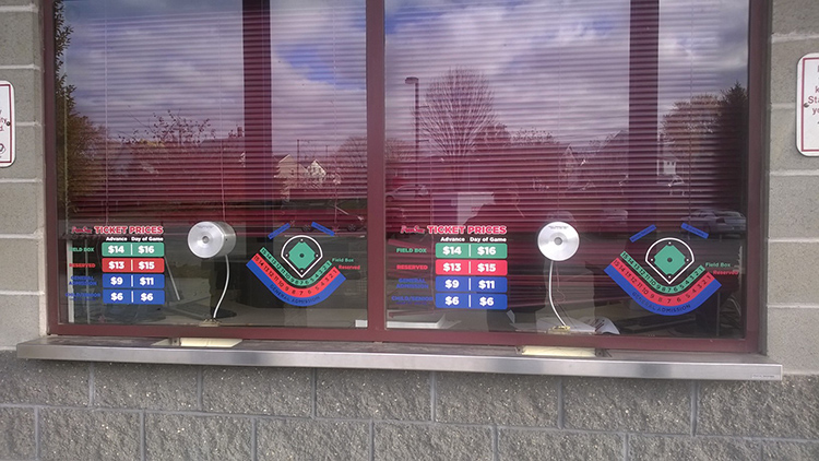 Pawtucket Red Sox window graphic