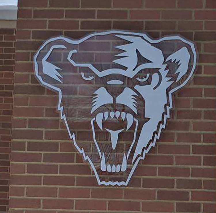 University of Maine black bears logo dimensional signage
