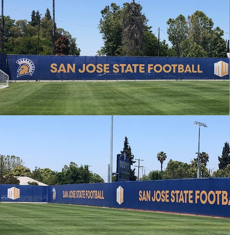 San Jose State Football mesh windscreens