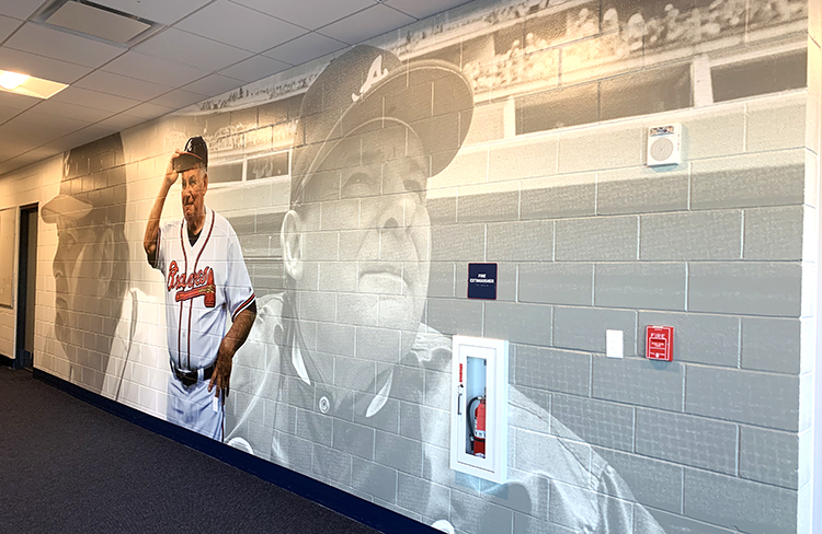 Atlanta Braves adhesive wall mural