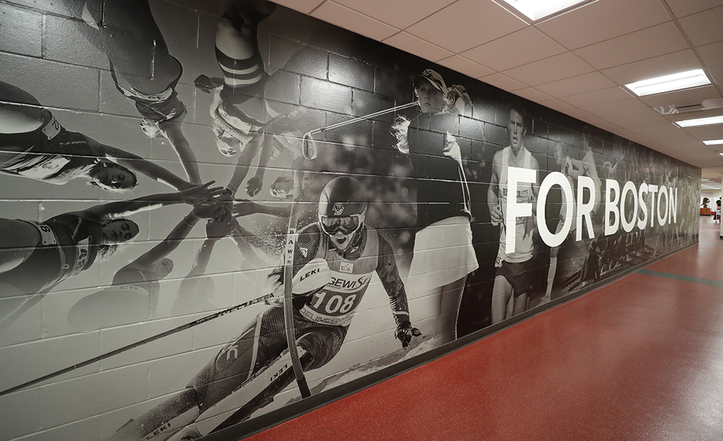 Boston College athletics adhesive wall mural