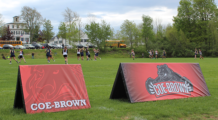 Softline padded a-frames at the Coe Brown High school. 