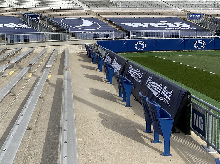 Softline padded a-frames and seat covers at Penn State University 