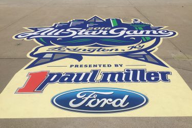 Floor graphics for All-star game at Lexington Legends stadium