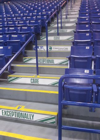 university of deleware stair riser decals