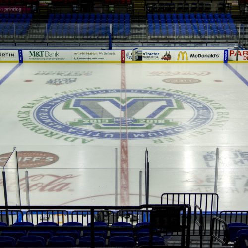 Utica Comets - DashMax Dasher Graphics, Under Ice Logos